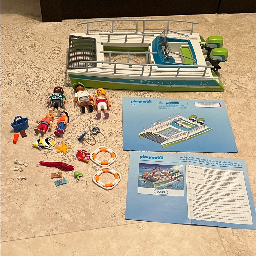Playmobil Glass bottom boat w/manual (9233)